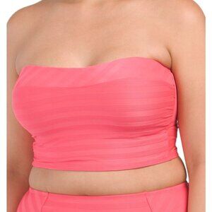 La Blanca Pink Bandeau Bikini Top
